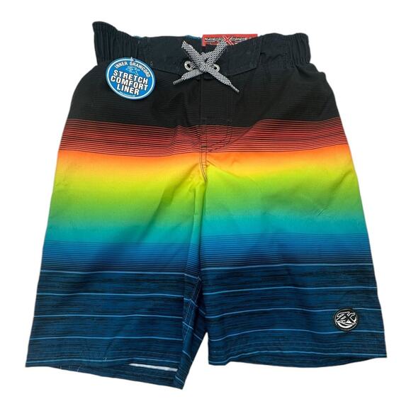 ZeroXposur Other - Zero Exposure Blue Black Microfiber UPF50+ Bathing Suit Swim Shorts Size 8